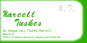 marcell tuskes business card